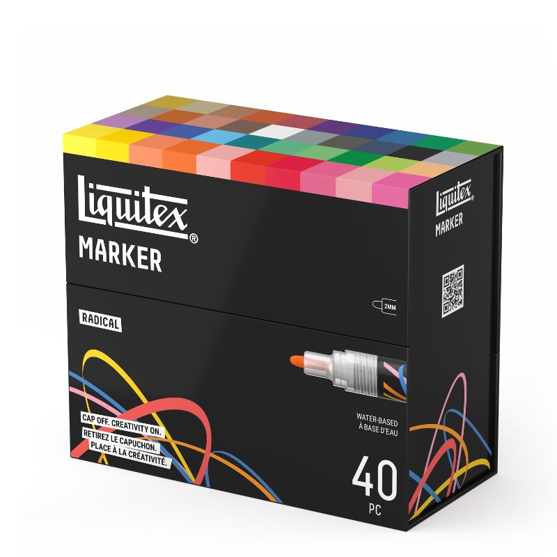 Coffret Radical 40 marqueurs acryliques 2 mm Liquitex