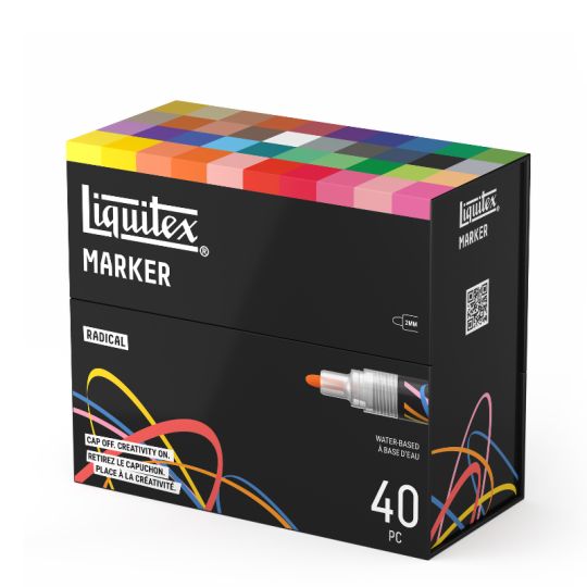 Coffret Radical 40 marqueurs acryliques 2 mm Liquitex