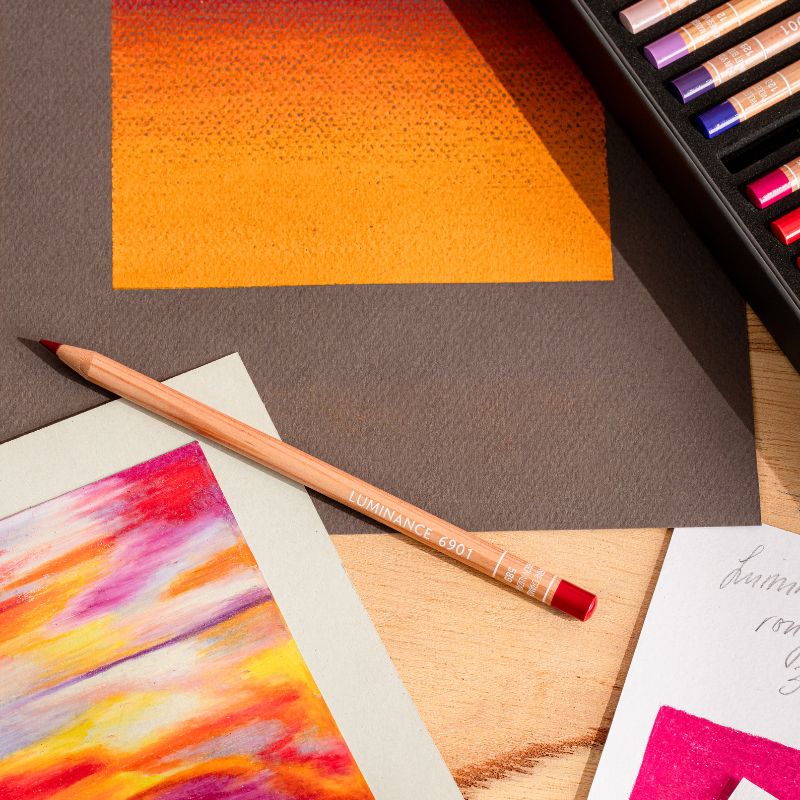 Coffret 76 crayons permanents Luminance 6901 + 2 Full Blender en carton Caran d'Ache