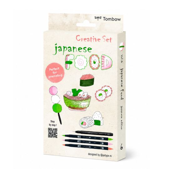Kit Creative Set Japanese Food feutres ABT Tombow