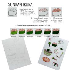 Kit Creative Set Japanese Food feutres ABT Tombow